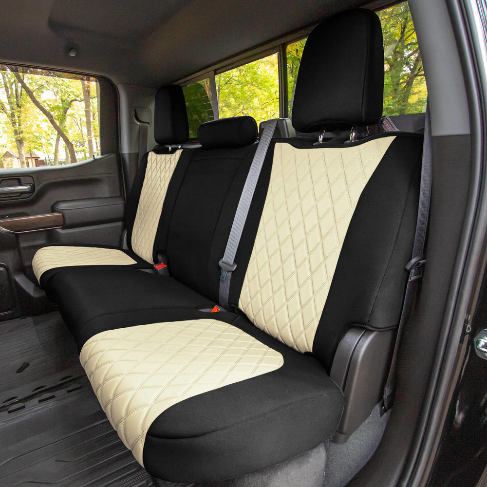 FH Group Neoprene Waterproof Custom Fit Seat Covers for 2019-2022 GMC Sierra 1500 2500HD 3500HD Base | SLE Full Set