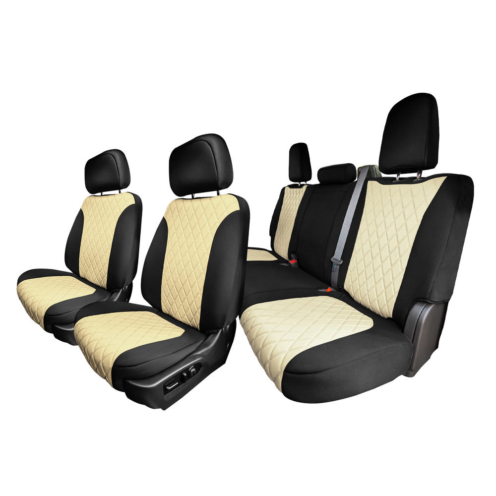 FH Group Neoprene Waterproof Custom Fit Seat Covers for 2019-2022 GMC Sierra 1500 2500HD 3500HD Base | SLE Full Set