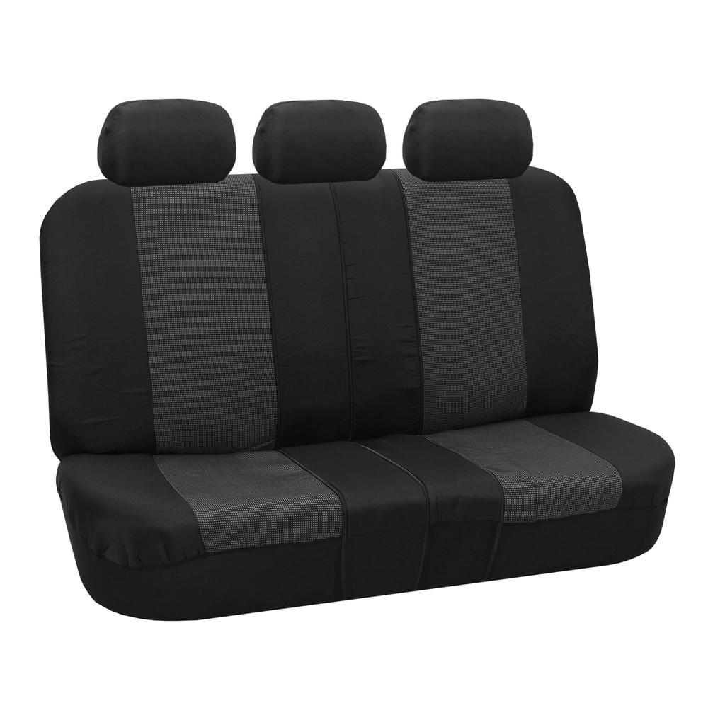 FH Group Timeless Cross Weave Seat Covers Fit For Car Truck SUV Van - Rear Bench
