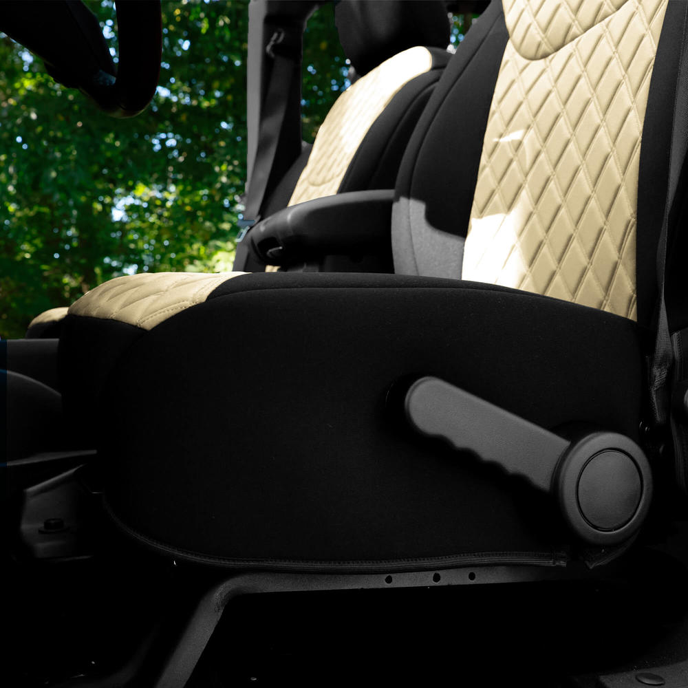 FH Group Neoprene Waterproof Custom Fit Seat Covers for 2007-2018 Jeep Wrangler JK 4DR Full Set
