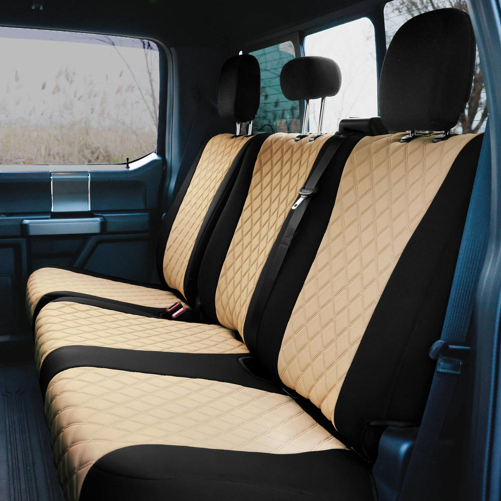 FH Group Custom Fit Seat Covers for 2015-2020 Ford F150 XLT | Lariat | Raptor Full Set