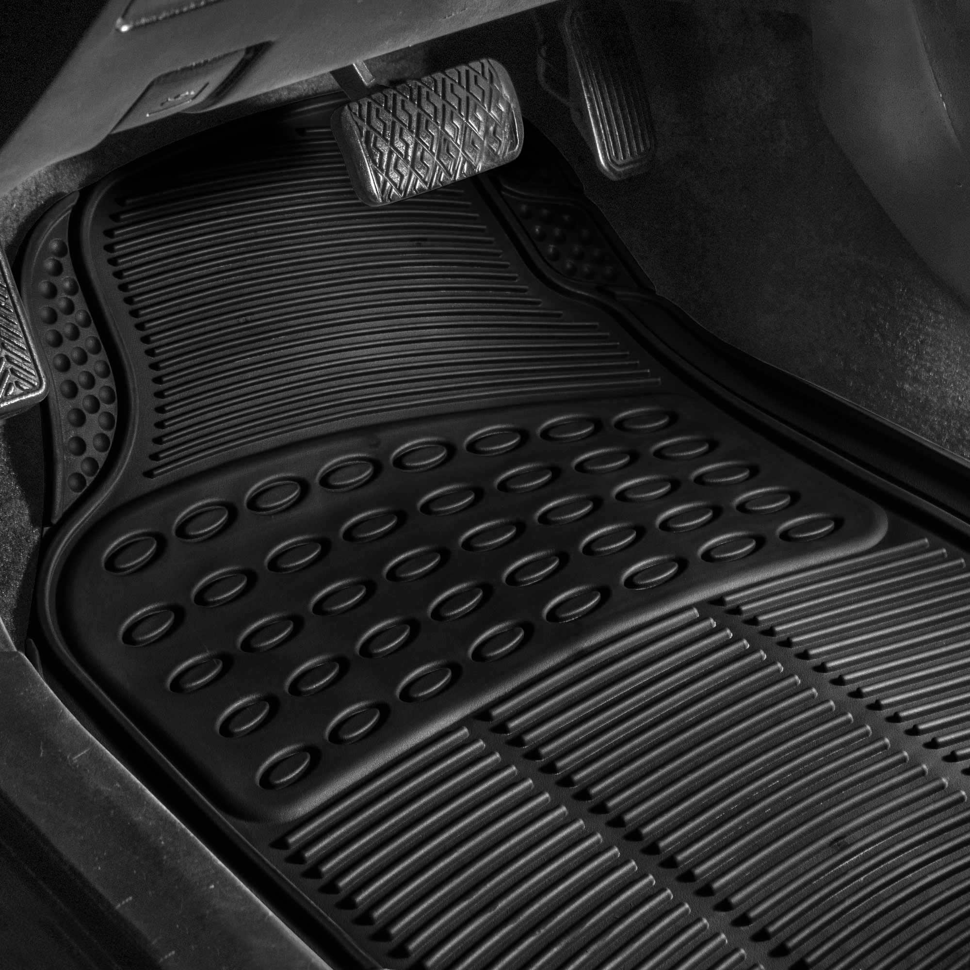 FH Group 4pcs Floor Mats Set For Auto, Car, SUV, Van, Full Set Interior Floor Mats Liner with Air Freshener, 3 Colors