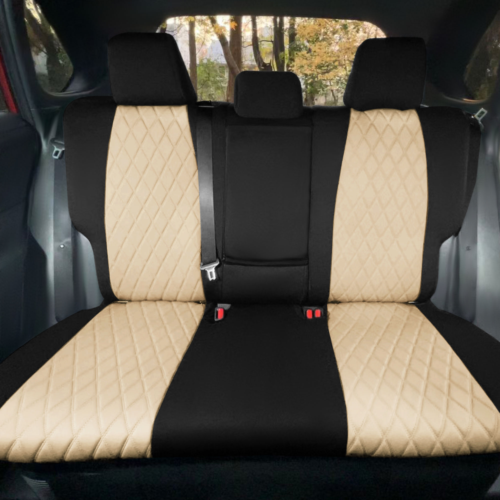 FH Group Custom Fit Seat Covers for 2021-2022 Toyota Rav4 Hybrid | Hybrid Prime Full Set