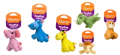 HARTZ/WARDLEY Tiny Dog Jungle Plush, Assorted