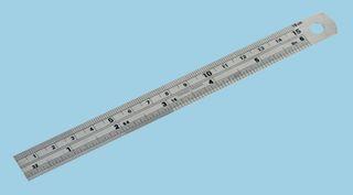 DURATOOL 12" Stainless Steel Ruler With Conversion Chart