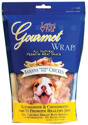 LOVING PETS, CORP. Gourmet Wraps Banana And Chicken, 6 OZ