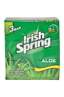 Irish Spring Aloe Deodorant Soap By Irish Spring for Unisex - 3 x 4 oz Deodorant