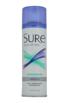 Sure Aerosol Unscented  Anti-Perspirant & Deodorant By Sure for Unisex - 6 oz Deodorant Spray