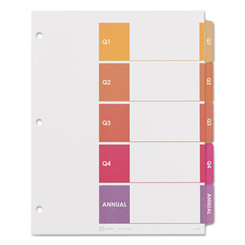 Avery Ready Index Table of Contents Dividers with Multicolor Tabs