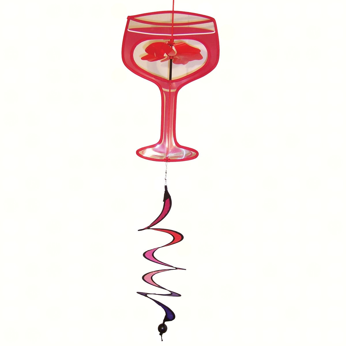 In The Breeze Red Wine 5 O'Clock Hanging Spinner