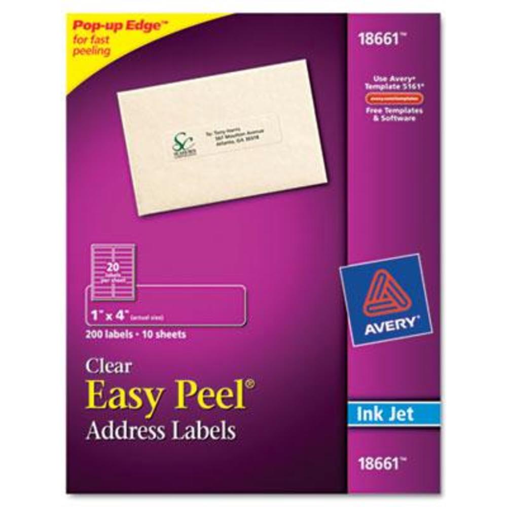 Avery Clear Easy Peel Mailing Labels