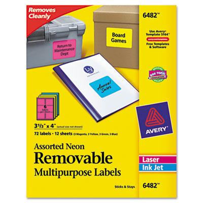 6482 Avery High-Visibility Labels