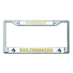 Rico NCAA Purdue Boilermakers Chrome License Plate Frame  Free Screw Caps with this Frame