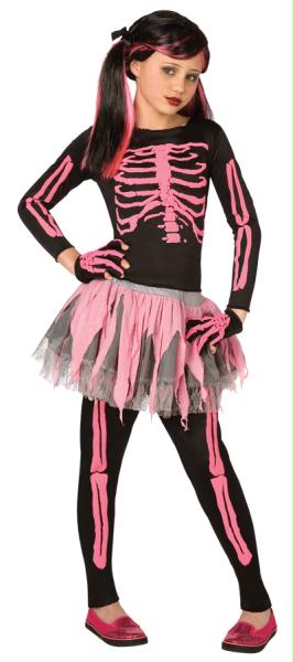 Morris Costumes Skeleton Punk Pink Child 4-6