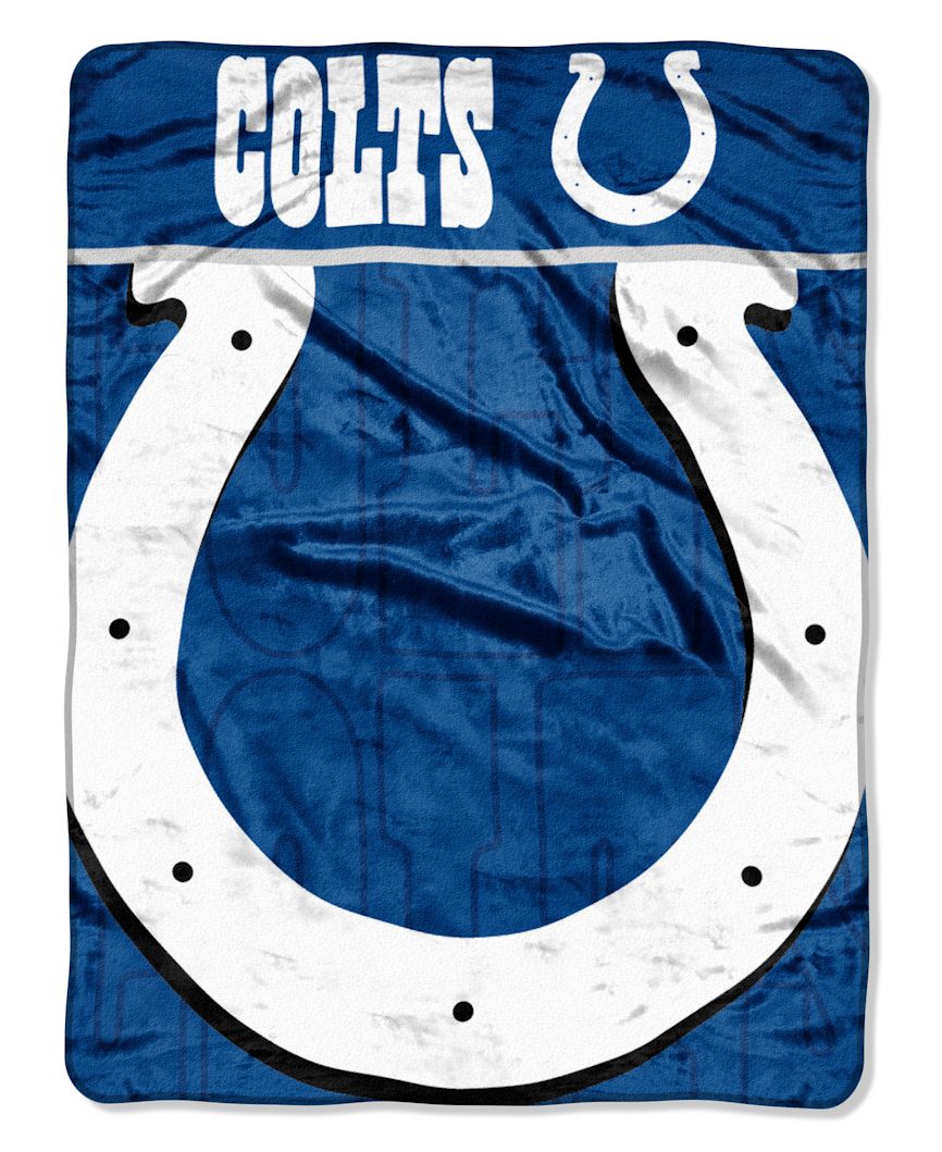 The Northwest Group Indianapolis Colts 46" x 60" Micro Raschel Throw Blanket - Livin' Large Design