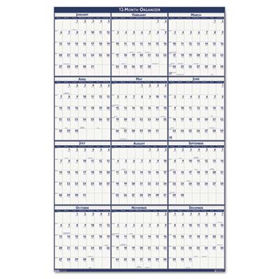 House of DoolittlePoster Style Reversible/Erasable Yearly Wall Calendar
