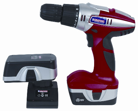 DURATOOL 18V Cordless Drill Kit With Two Batteries And Charger