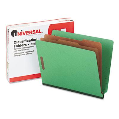 Universal OneSix-Section Colored Pressboard End Tab Classification Folders