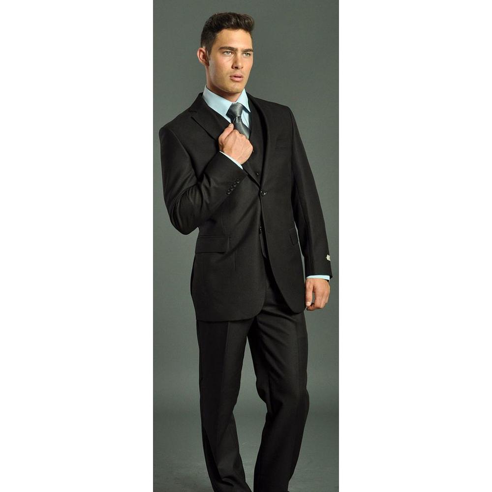 designer classy 3 piece men s solid black suit father of the groom
