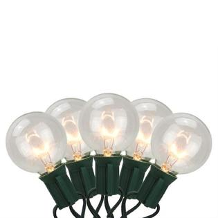 Sienna Set Of 20 Clear Transpa G50 Globe Patio Wedding Christmas Sienna Set Of 20 Clear Transpa G50 Globe Patio Wedding Christmas Lights Green Wire
