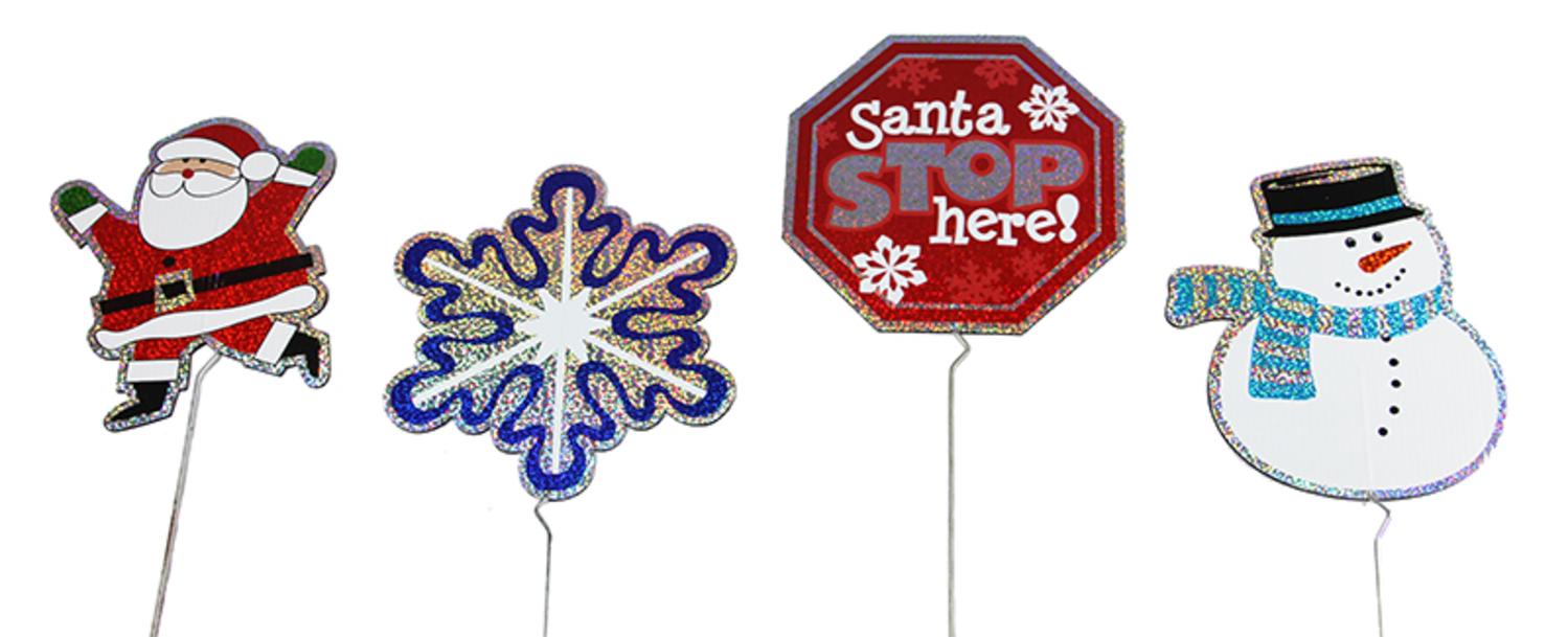 Impact 24 Holographic Lawn Stake Pathway Markers Outdoor Christmas