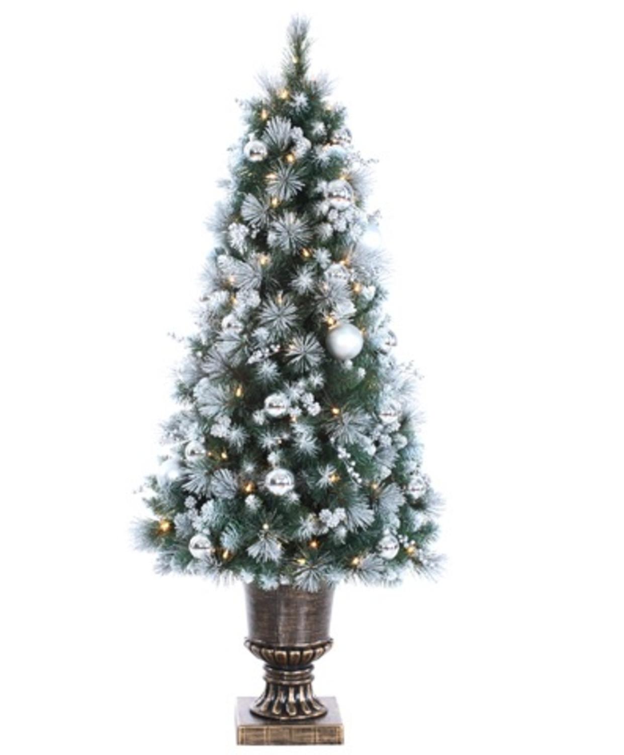 allstate allstate 4 lighted pre decorated potted canadian pine artificial christmas tree clear - Pre Decorated Artificial Christmas Trees allstate allstate 4 lighted pre decorated potted canadian pine artificial christmas tree clear - Pre Decorated Artificial Christmas Trees