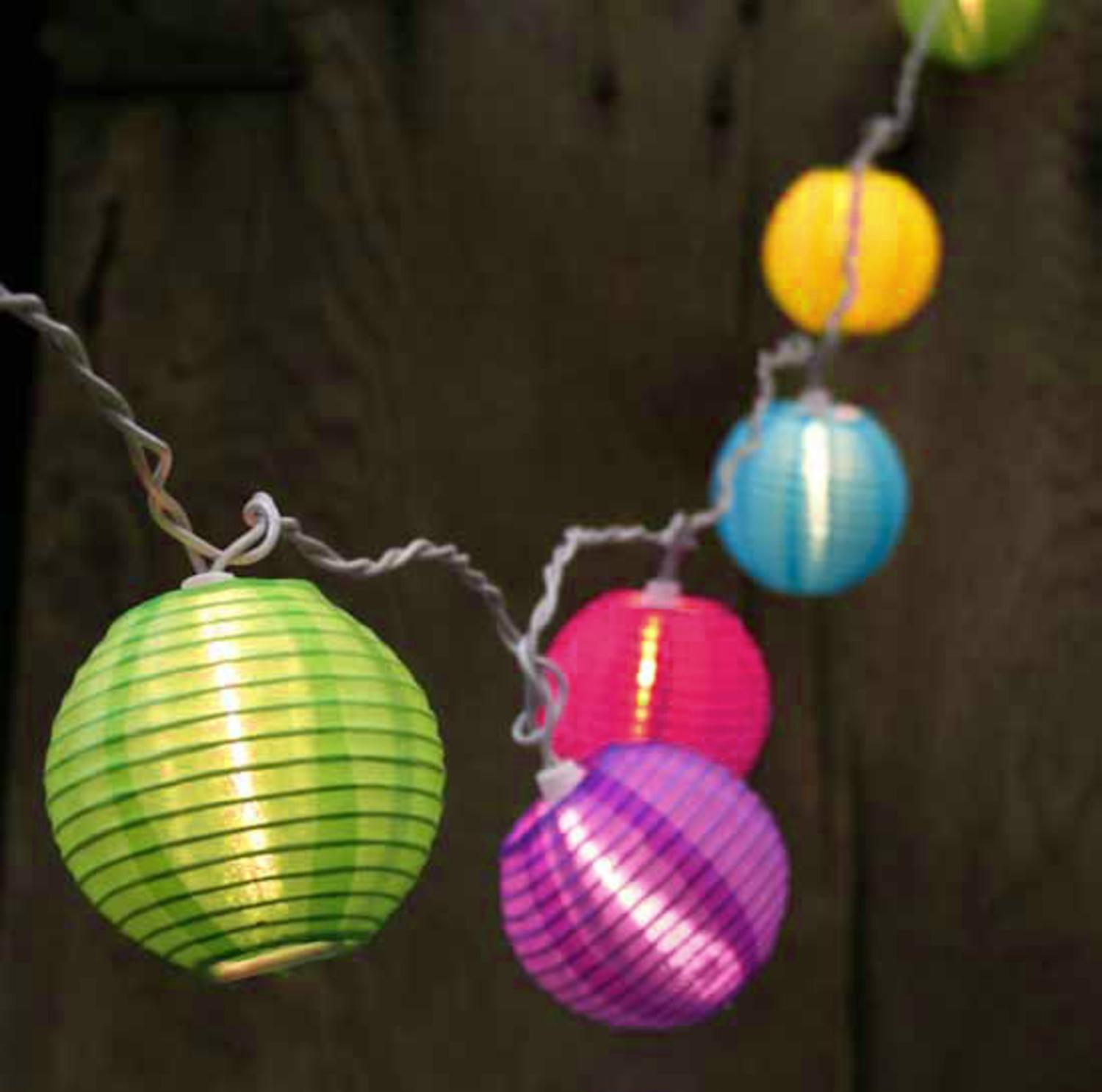 Sienna Set Of 10 Bright And Colorful Round Chinese Lantern