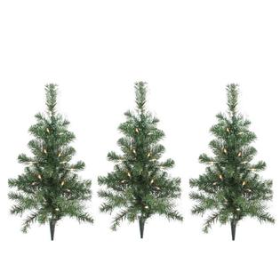 Sienna Pack Of 3 Lighted Christmas Tree Driveway Or Pathway