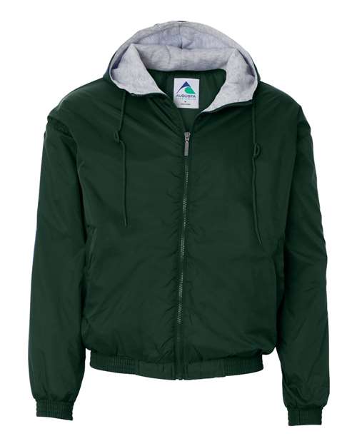 Augusta Sportswear Hooded Fleece Lined Jacket-Dark GreenSize -S