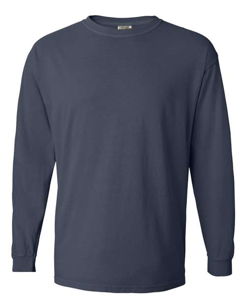 Comfort Colors Garment Dyed Midweight Ringspun Long Sleeve T-Shirt-DenimSize -S