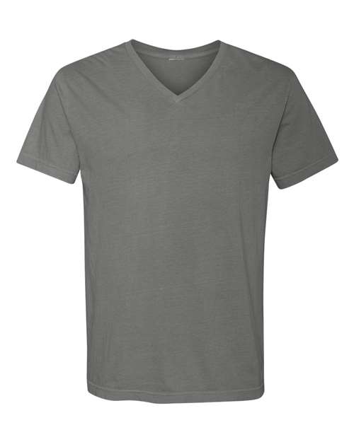 Comfort Colors Garment Dyed Ringspun V-Neck T-Shirt-GreySize -3XL