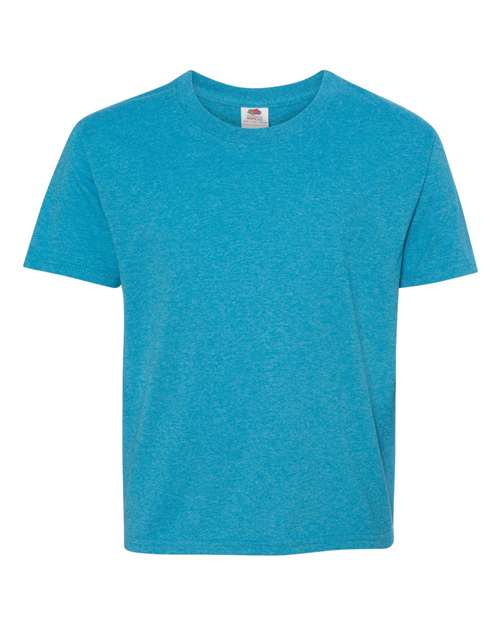 Fruit of the Loom HD Cotton Youth Short Sleeve T-Shirt-Turquoise HeatherSize -XS