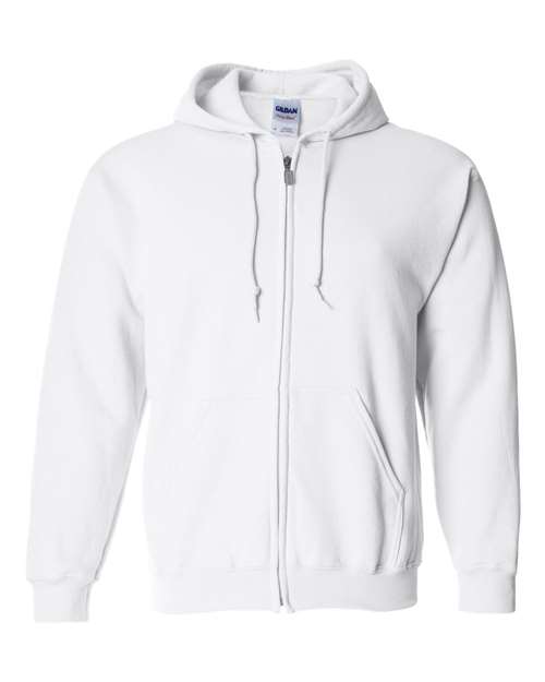 Gildan Heavy Blend Full-Zip Hooded Sweatshirt-WhiteSize -2XL