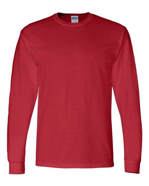 Gildan DryBlend 50/50 Long Sleeve T-Shirt-RedSize -M