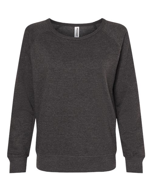 Independent Trading Co. Junior's Lightweight Crewneck Sweatshirt-Charcoal HeatherSize -XL