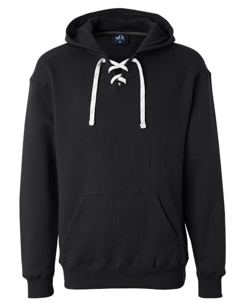 J. America Sport Lace Hooded Sweatshirt-BlackSize -XL