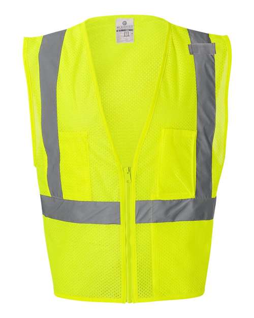 ML Kishigo Ultra-Cool™ Mesh Vest with Pockets-LimeSize -M