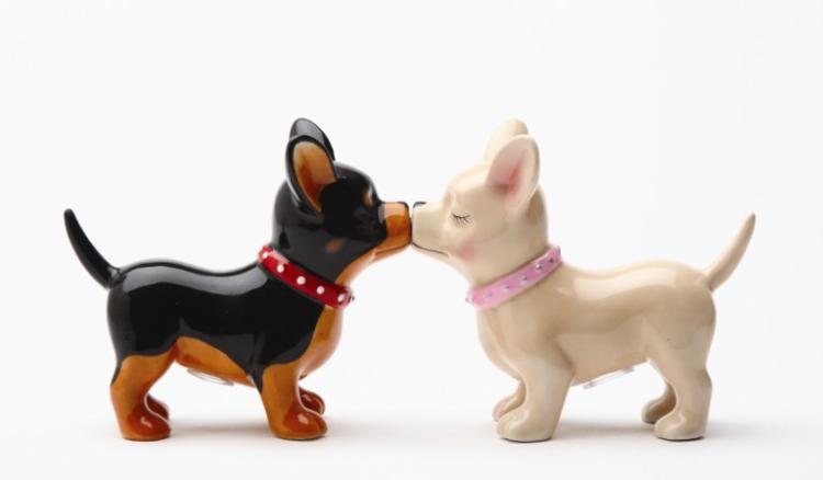 Pacific Trading Pucker Up Pups Collectible Salt and Pepper Shaker Set