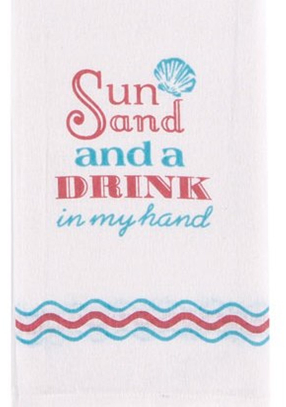Kay Dee Sun Sand and Drink In Hand Flour Sack 27 Inch Kitchen Dish Towel Kay Dee
