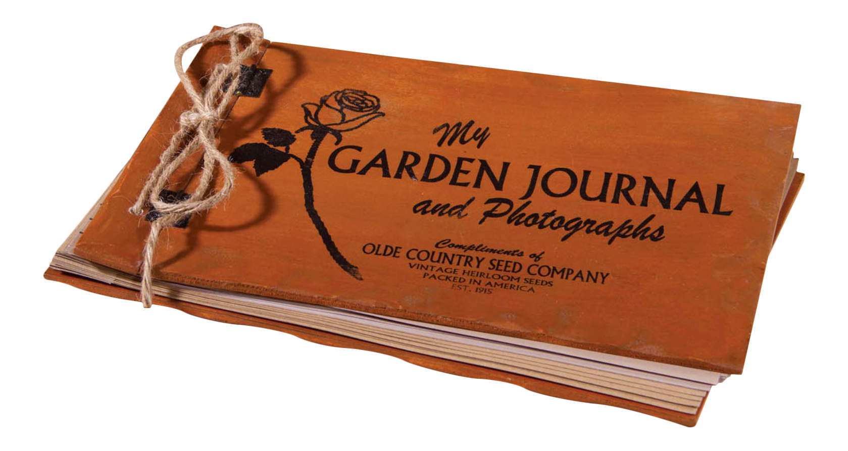 Ohio Wholesale Olde Country Seed Company Garden Journal Photo Album Vintage Look Wood Covers