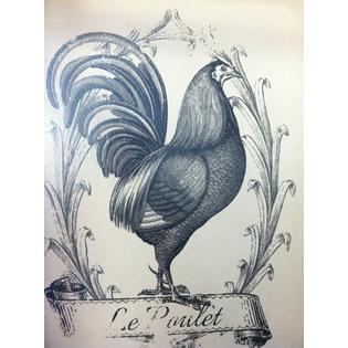 Mary B Decorative Art French Hen Le Poulet Distressted Look Wood