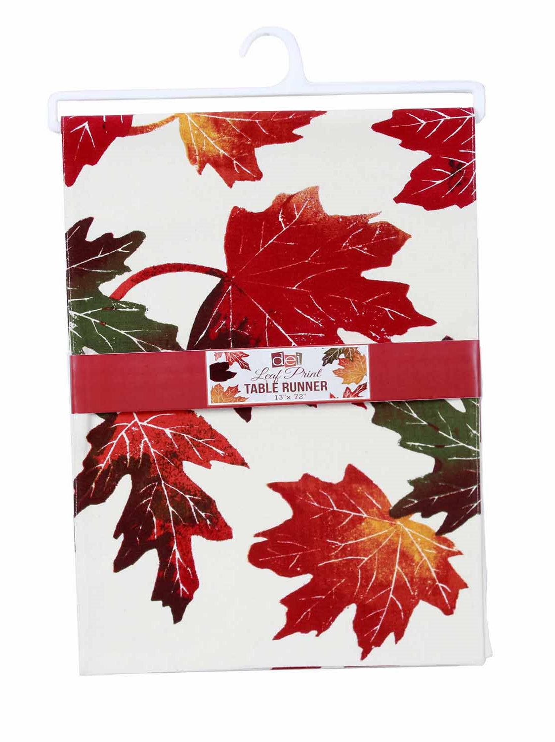Dennis East Falling Leaves Cotton Print Table Runner 72 Inches