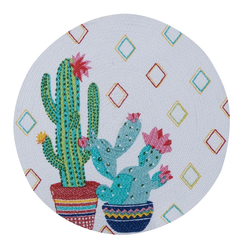 Kay Dee Cactus Garden Southwest Flair Braided Placemats Kitchen or Dining Room Set of 4