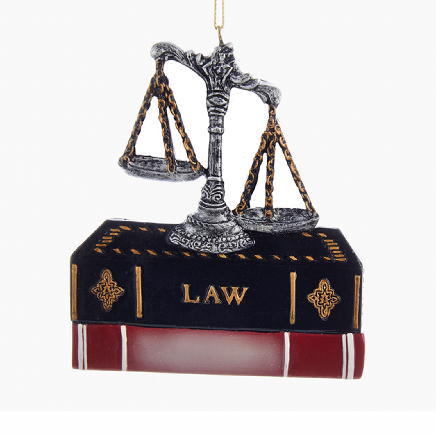 Kurt S. Adler Kurt Adler Lawyer Attorney Scales of Justice and Law Books Ornament