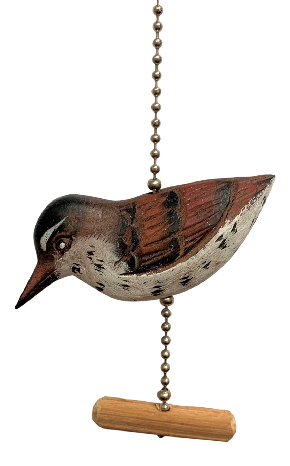 Tim Baby Sandpiper Shore Bird Ceiling Fan Pull Carved Wood