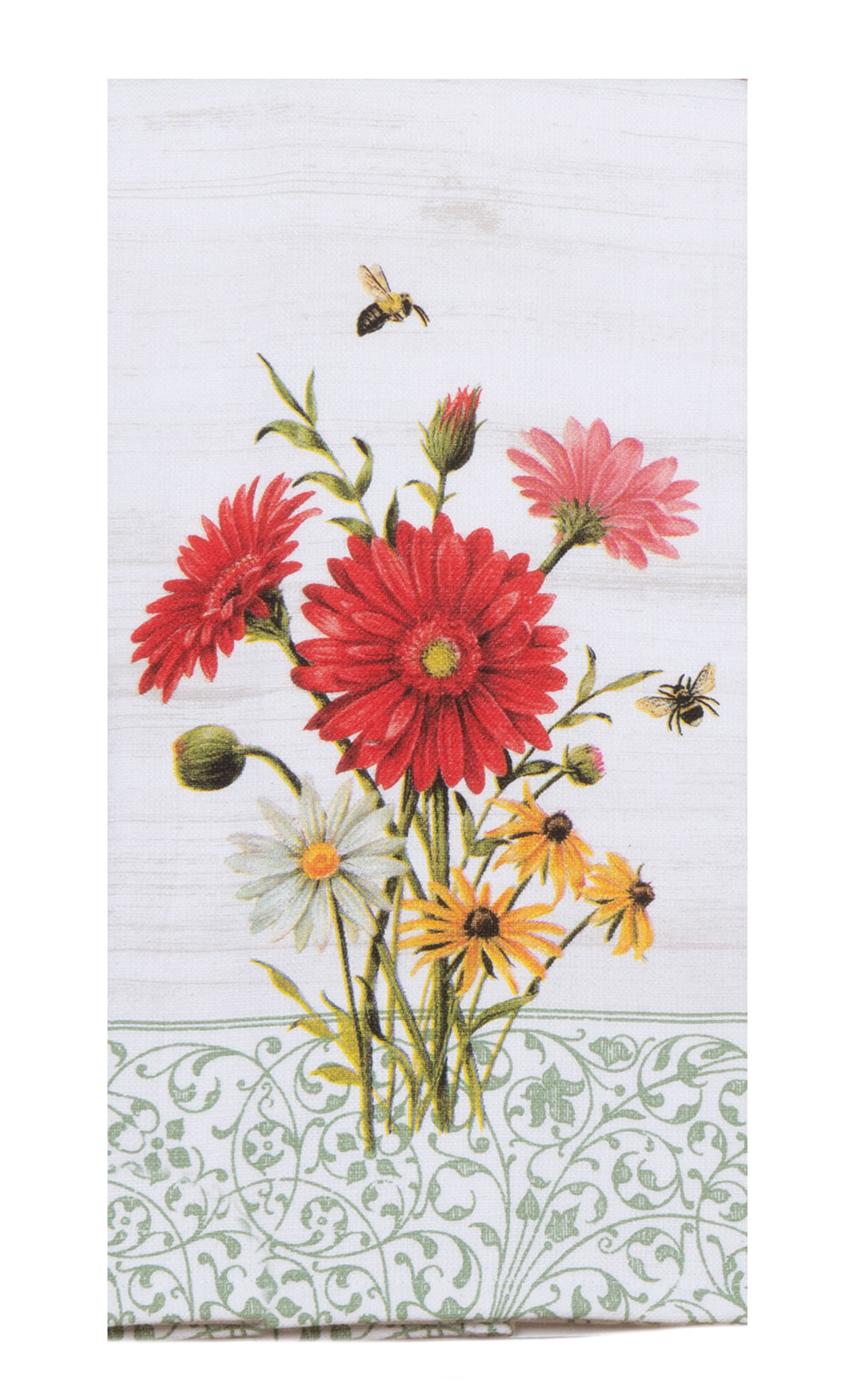 Kay Dee Floral Buzz Daisies and Honey Bee Dual Purpose Kitchen Terry Towel