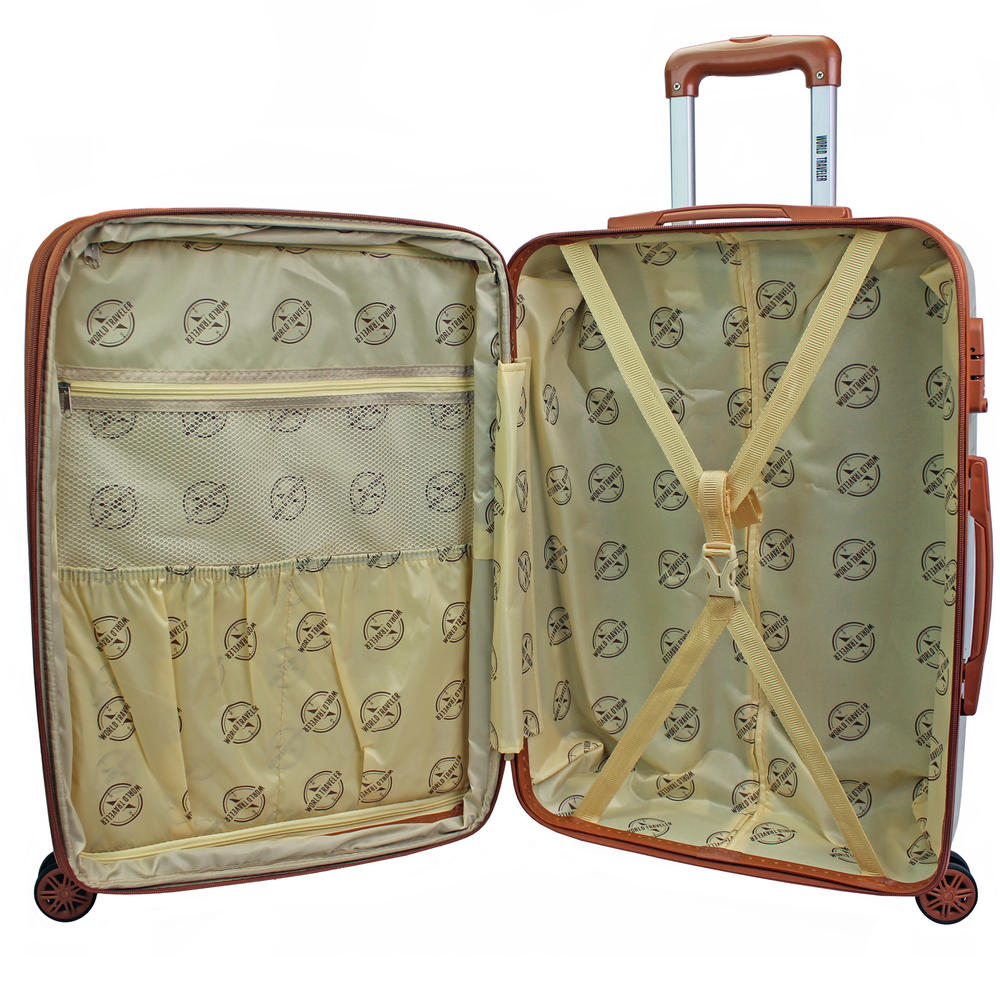 World Traveler Europe 24-Inch Expandable Spinner Luggage with TSA Lock