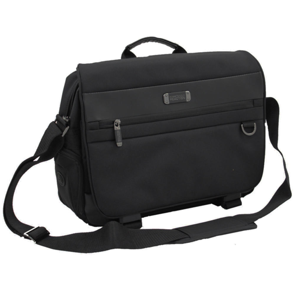 Kenneth Cole REACTION R-Tech Laptop Notebook Computer Flap Over Briefcase - Black