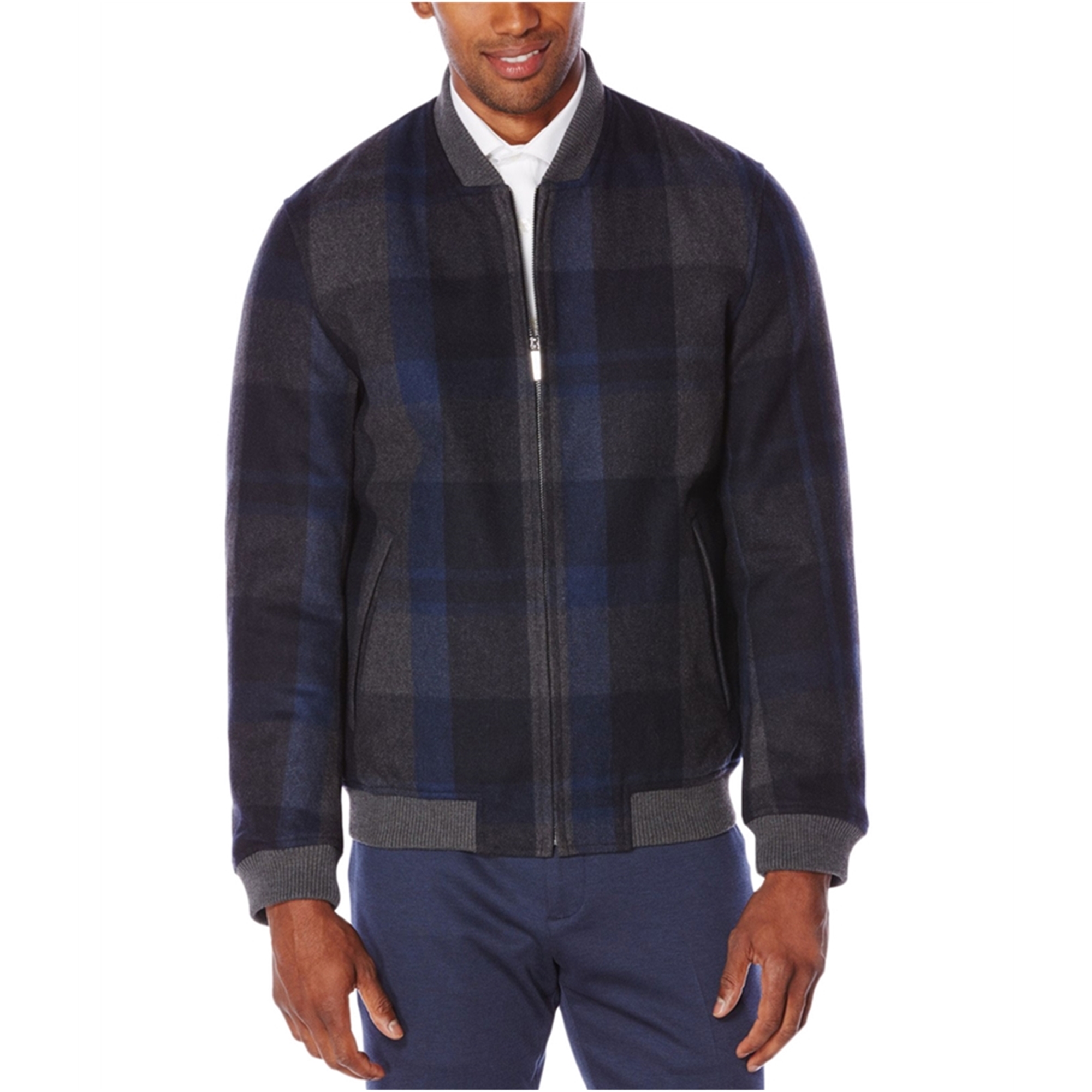 Perry Ellis Mens Casual Bomber Jacket