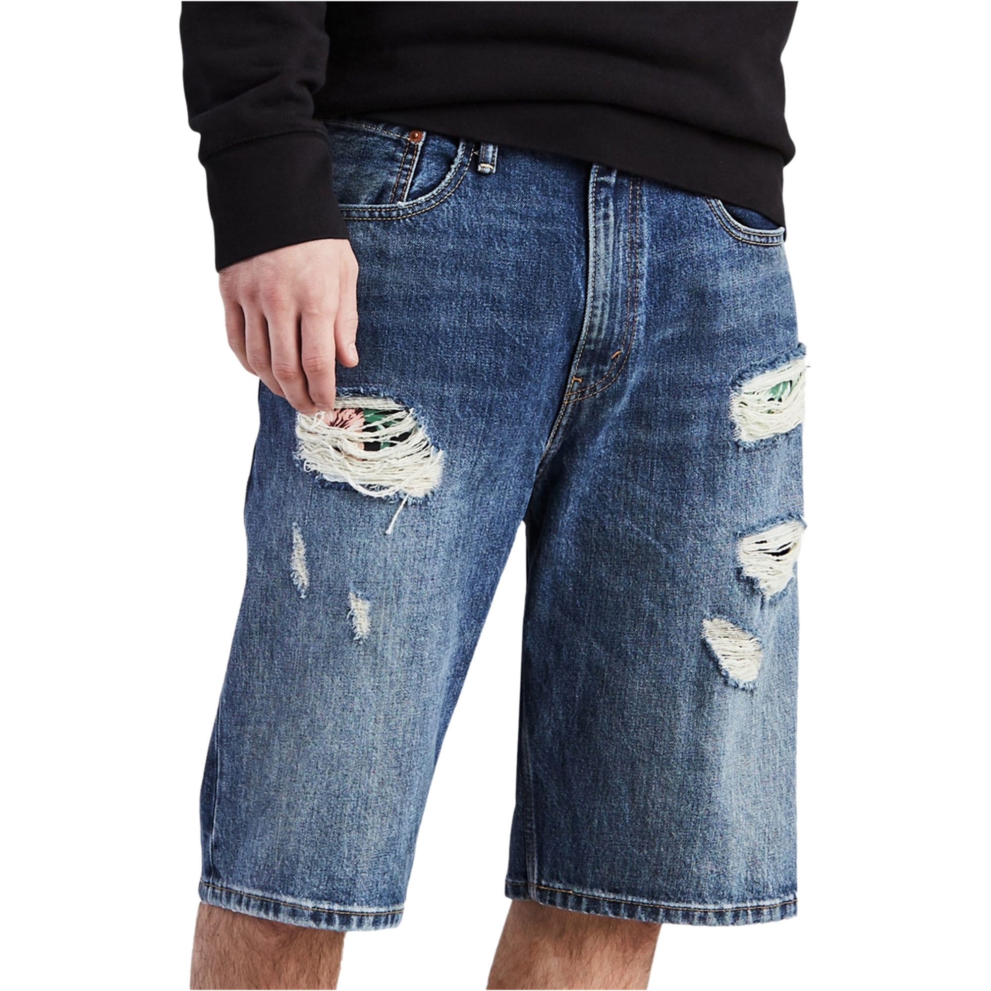 Levi's Mens Distressed Casual Denim Shorts